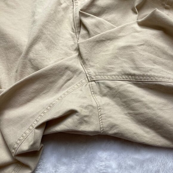 Old Navy Wide Leg Khaki Pants Women's Plus Size 18 Cotton Blend Pockets Cropped - Picture 8 of 10